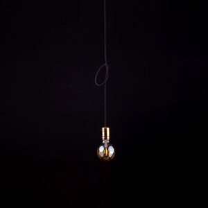 Euluna Závěsné světlo Cable, černá/měď, jeden zdroj
