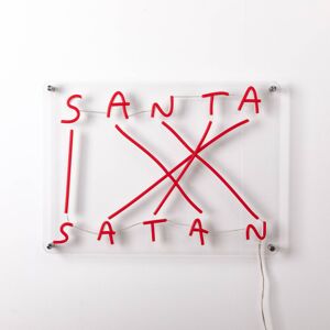 SELETTI LED dekor nástěnné světlo Santa-Satan, červená
