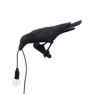 SELETTI LED deko nástěnné světlo Bird Lamp levé černá