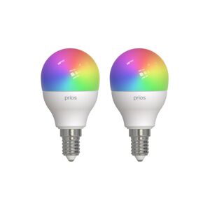 PRIOS Prios LED-E14 kapka 4,9W RGBW WLAN matná, sada 2ks