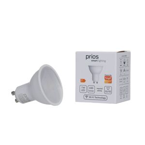PRIOS Prios LED GU10 žárovka plast 7W WLAN opál 840 2ks
