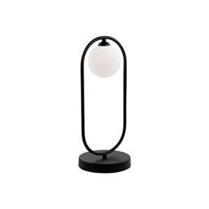 Viokef Stolní lampa Fancy se skleněným stínidlem, černá