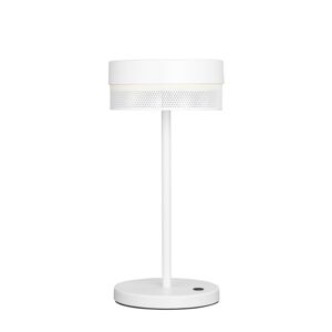 HELL LED stolní lampa Mesh, baterie, výška 30 cm, bílá