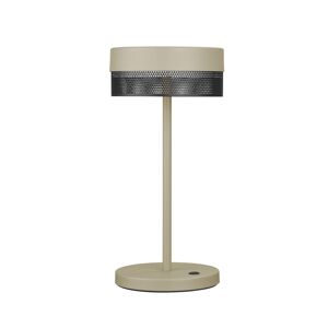 HELL LED stolní lampa Mesh, baterie, 30cm písková/černá