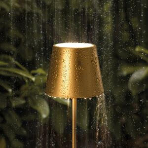 Sigor LED stolní lampa Nuindie aku, kulatá, 38 cm, zlatá
