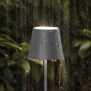 Sigor LED stolní lampa Nuindie aku, kulatá, 38cm, grafit
