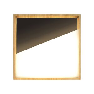 Eco-Light Nástěnné svítidlo LED Vista, černá barva/světlé dřevo, 40 x 40 cm