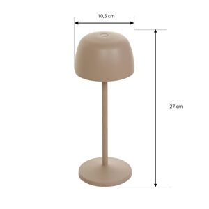 Lindby Nabíjecí stolní lampa Lindby Arietty LED, pískově béžová, sada 3 kusů