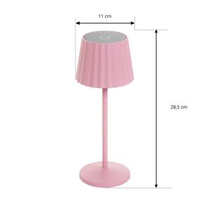Lindby Nabíjecí stolní lampa Lindby Esali LED, růžová, sada 2 kusů