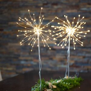 STAR TRADING LED dekorační světlo Firework 3D stříbrošedá 50cm