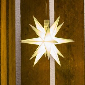 STERNTALER LED hvězda, venkovní, 18cípá, Ø 12 cm baterie bílá