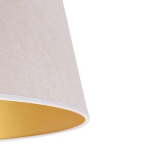 Euluna Stínidlo na lampu Cone výška 22,5 cm, ecru/zlatá