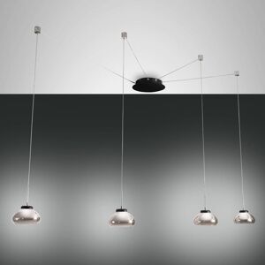 Fabas Luce LED závěsné světlo Arabella, černá/šedá/čirá