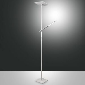 Fabas Luce LED stojací lampa Ideal se čtecím ramenem, bílá