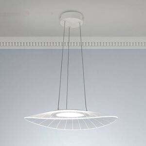 Fabas Luce LED závěsné světlo Vela, bílá, ovál, 59 cm x 43 cm