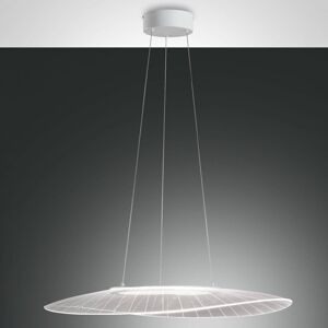 Fabas Luce LED závěsné světlo Vela, bílá, ovál, 78 cm x 55 cm