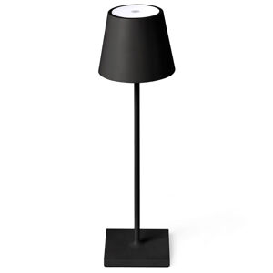 FARO BARCELONA LED stolní lampa Toc s USB nabíječkou, IP54, černá
