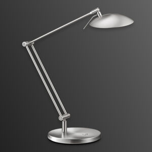 Knapstein LED stolní lampa Coira, nikl matný