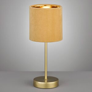 FISCHER & HONSEL Stolní lampa Aura, noha zlatá stínidlo žlutá/zlatá