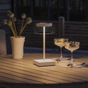 Konstsmide LED stolní lampa Scilla s USB, bílá