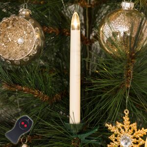 Konstsmide Christmas Vánoční svíčky LED bezdrátové, 16cm bílá 10ks