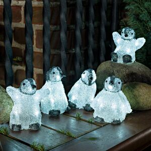 Konstsmide Christmas Sada pěti LED akrylových figurek tučňáků