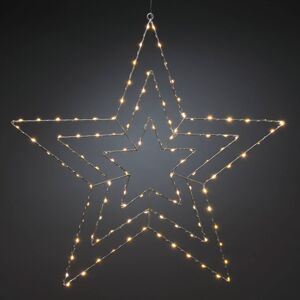 Konstsmide Christmas LED dekorativní světlo stříbrná hvězda 66 x 64 cm