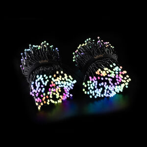 twinkly Světelný řetěz Twinkly RGB, černý, 600 žárovek 48m