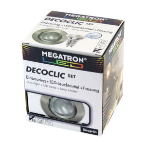 MEGATRON LED spot Decoclic Set GU10 4,5 W, železo