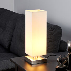 Lindby Martje - bílá stolní lampa se žárovkou E14